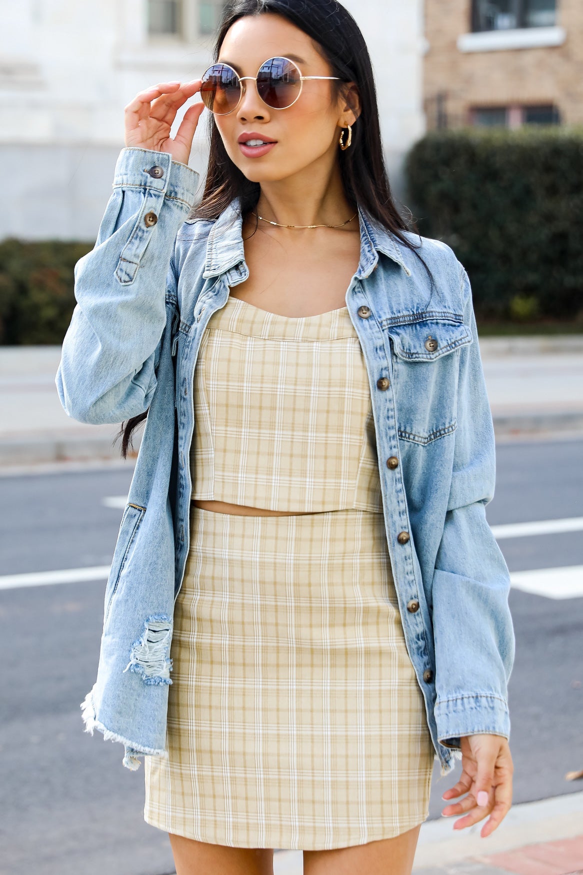 Preppy Perfection Plaid Crop Top