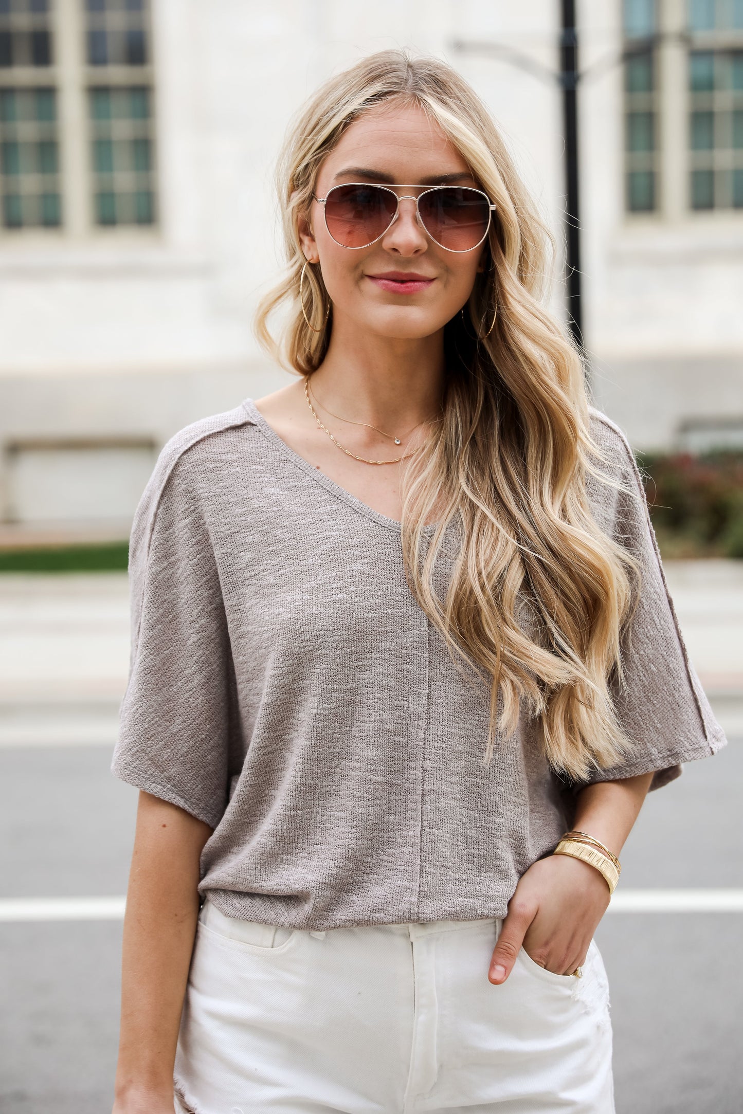 Lavender Knit Tee